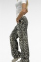 jeans elasticizzato wide leg leopard